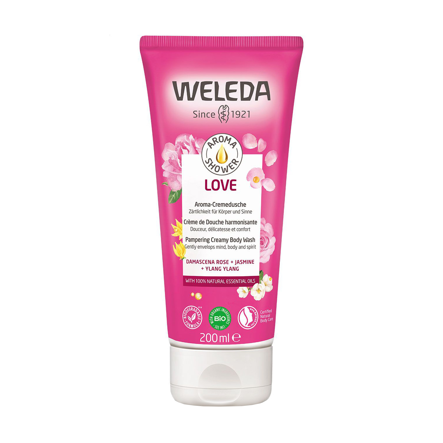 Крем-гель для душу Weleda Aroma Love Pampering Creamy Body Wash, 200 мл