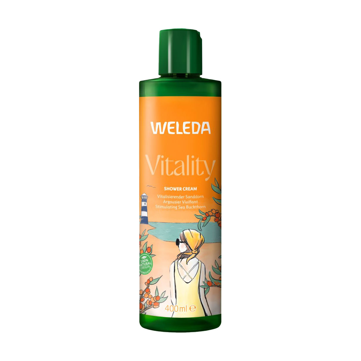 Тонізувальний крем-гель для душу Weleda Vitality Shower Cream Обліпиховий, 400 мл
